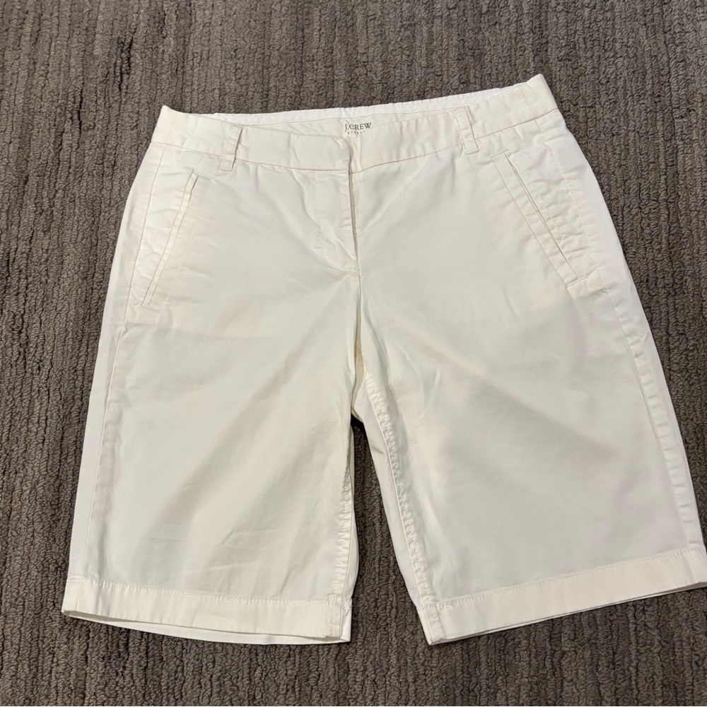 Jcrew White Bermuda Shorts - Picture 2 of 13